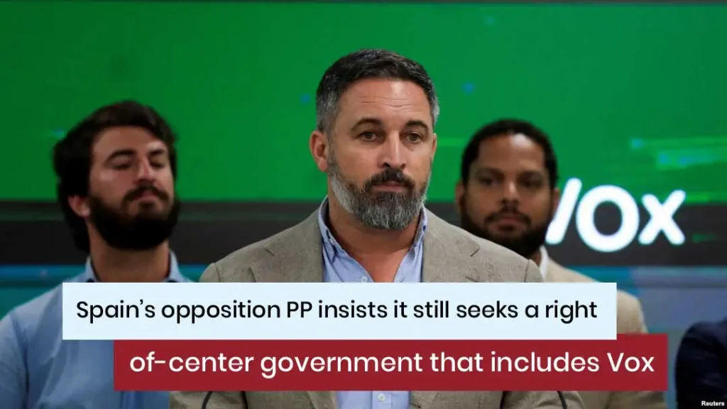 Spain’s opposition PP insists it still seeks a right-of-center government that includes Vox
